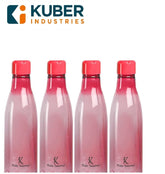 Kuber Industries BPA Free Plastic Water Bottles | Set of 4 | Unbreakable Leak Proof Food Grade Plastic | for Kids & Adults | Refrigerator Plastic Bottle| Pink